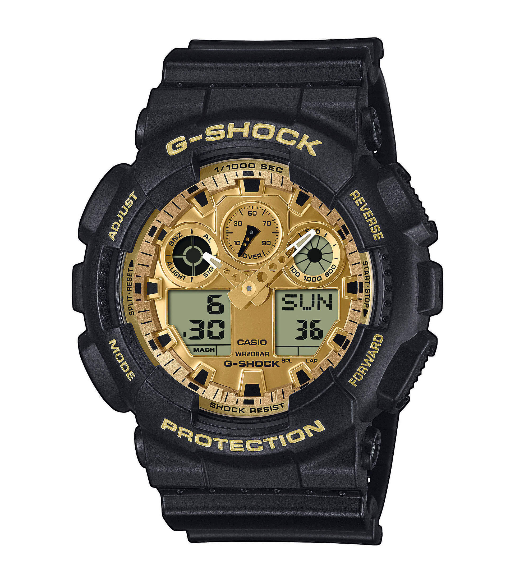 Reloj Casio GA-100GGB-1A9ER - RUGGED BLACK AND GOLD SERIES